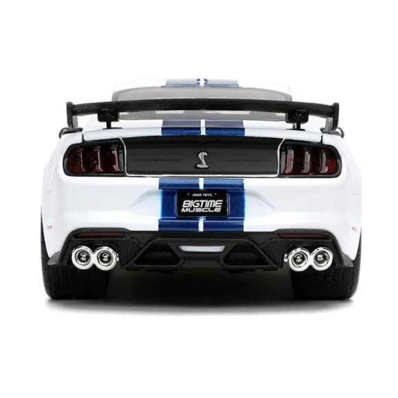 Jada Toys Bigtime Muscle 1:24 2020 Ford Mustang Shelby GT500 Die-cast Car Blue W - Picture 3 of 4